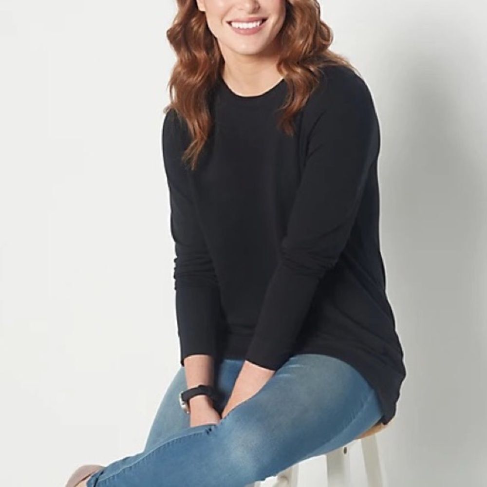 Denim & Co. Comfort Zone Soft French Terry Sweatshirt